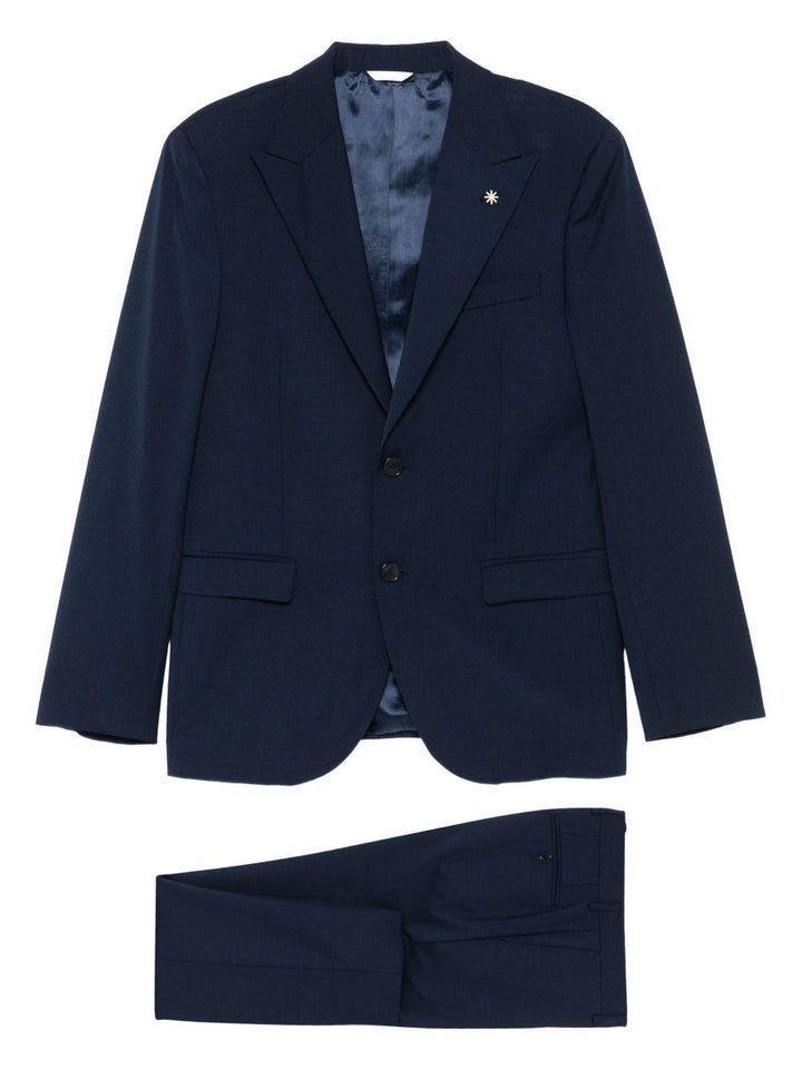 Completo monopetto blu 