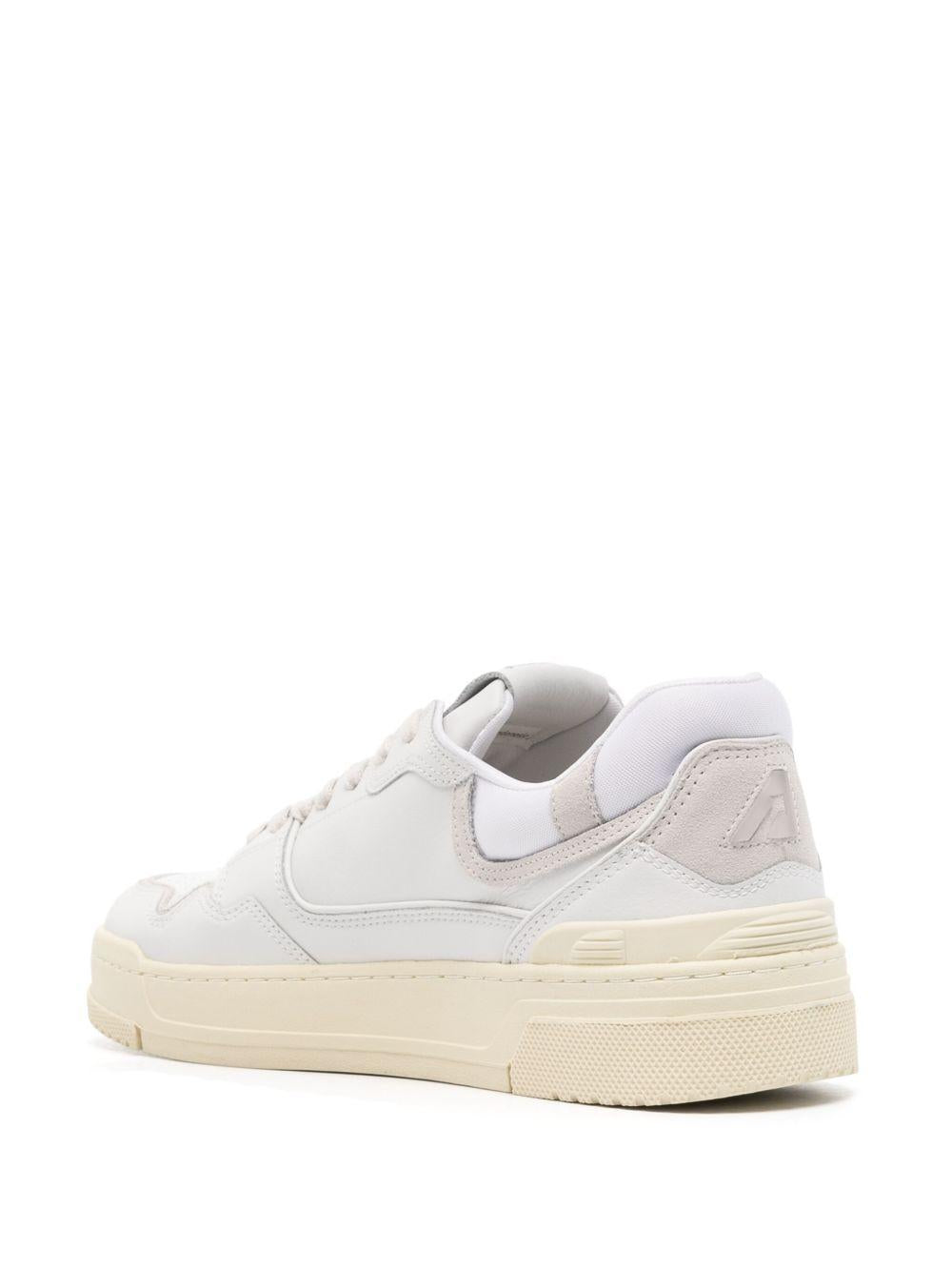 Sneakers bianche e grigio chiaro CLC in pelle 