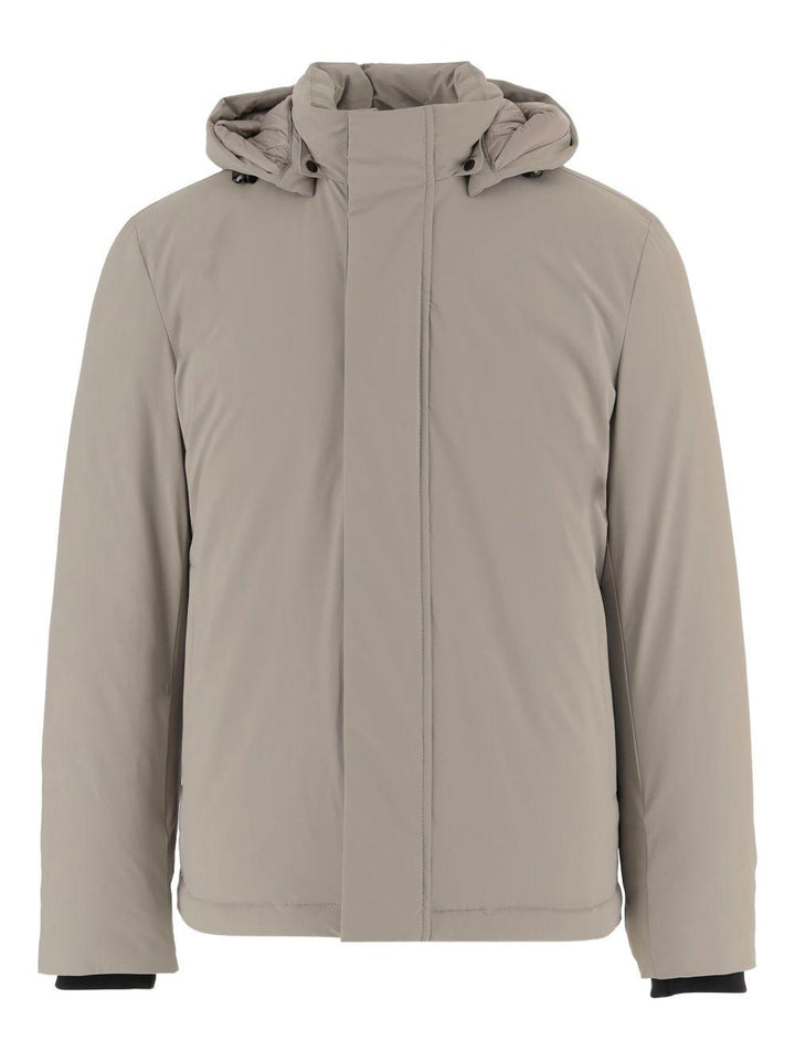 Cappotto con cappuccio rimovibile beige 