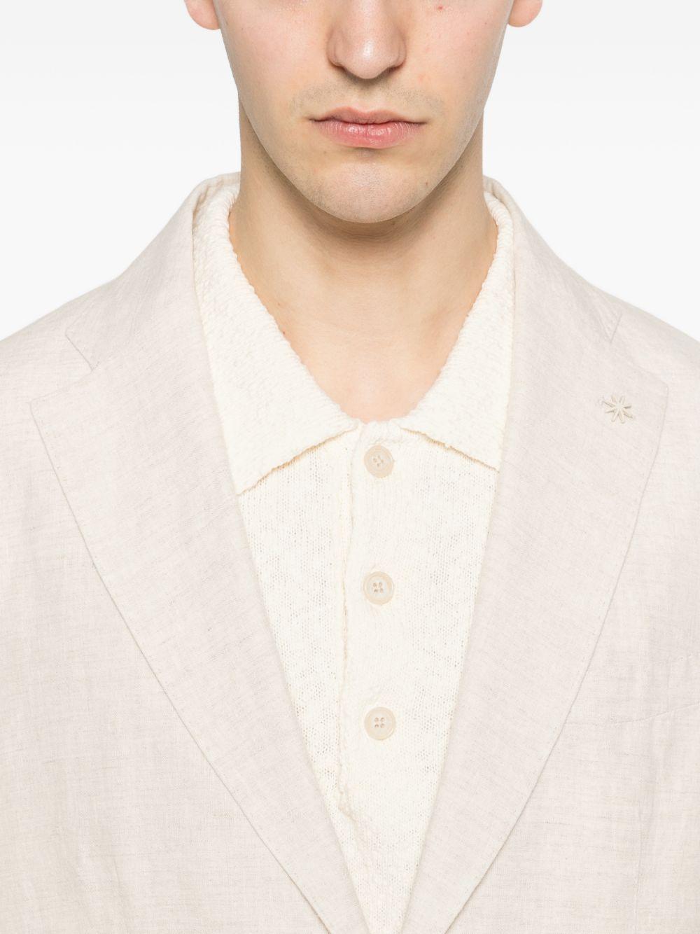 Blazer sabbia con tasche applicate 