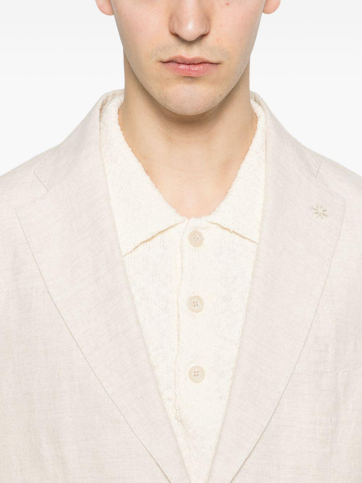 Blazer sabbia con tasche applicate 