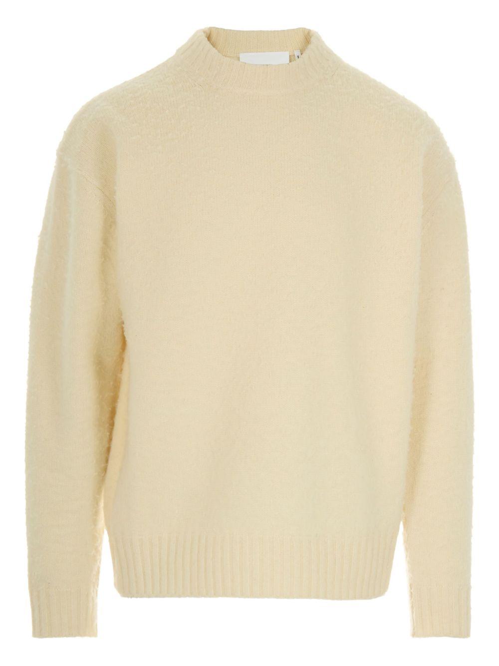Maglione avorio girocollo Patch Beyond 