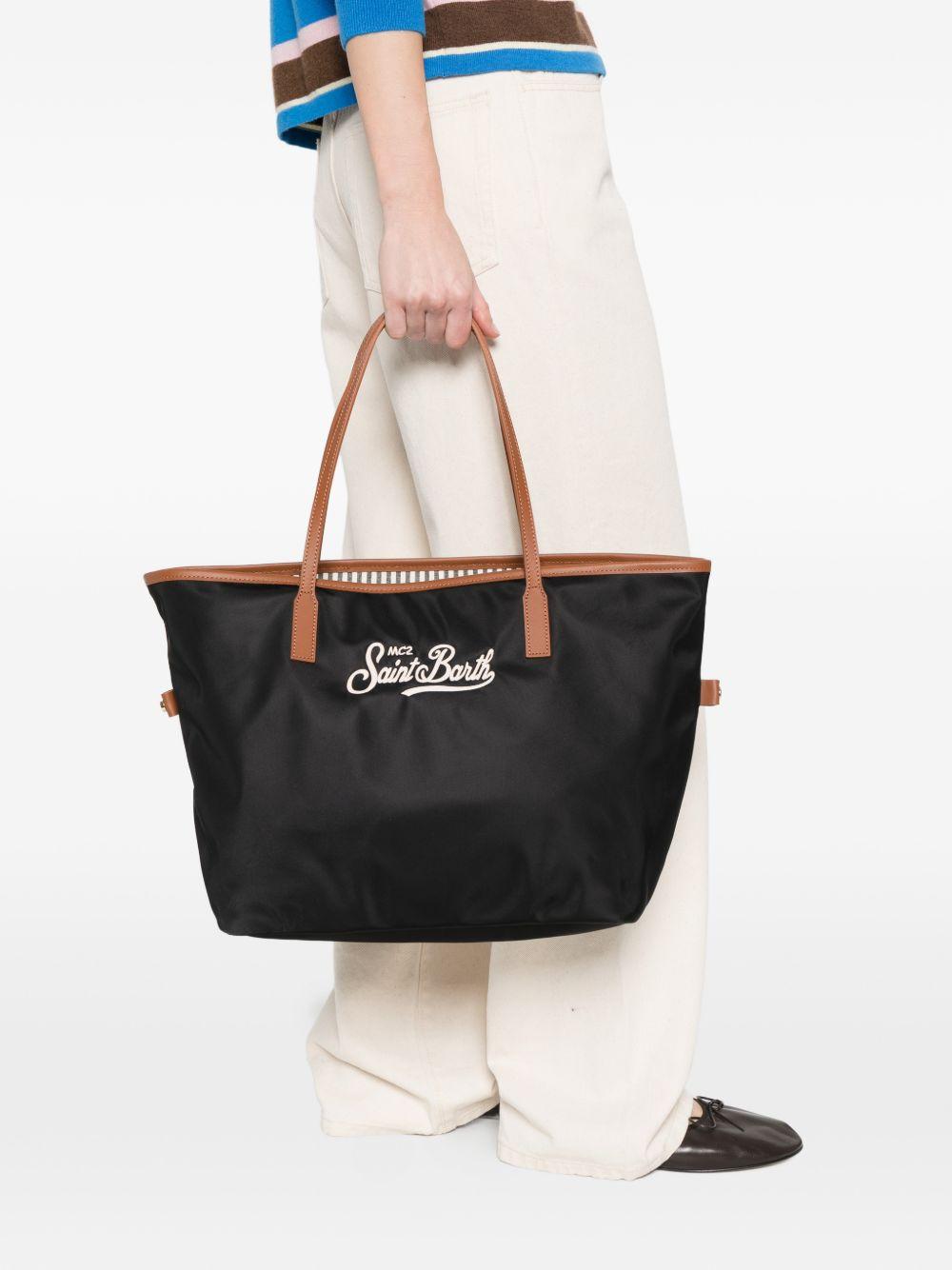 Borsa tote Lou con logo ricamato 