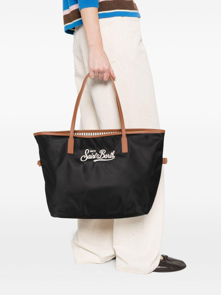Borsa tote Lou con logo ricamato 