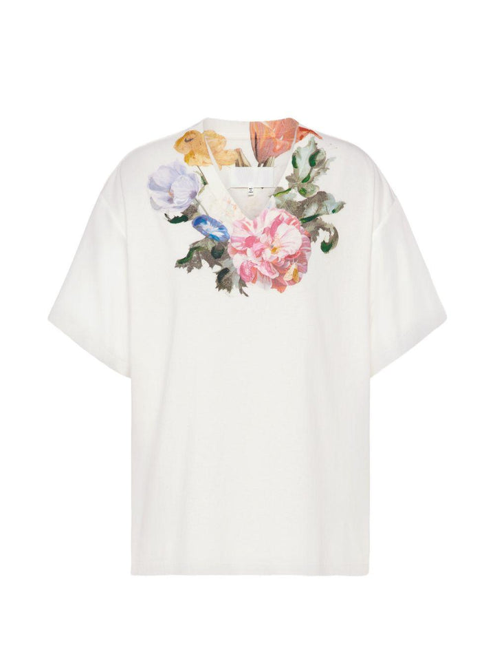T-shirt con scollo a V 