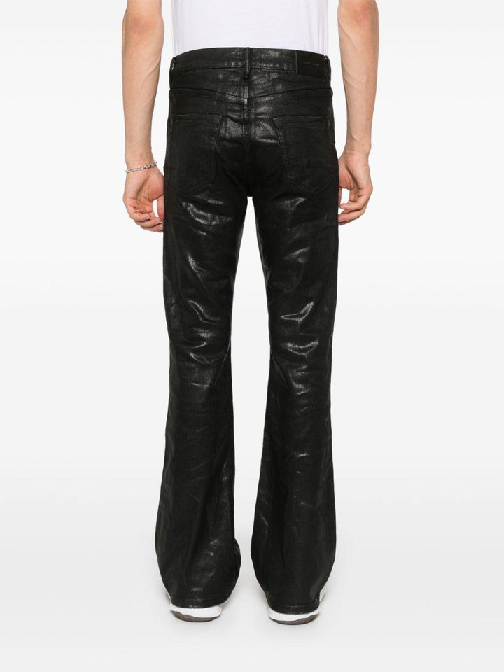 Jeans neri P004 svasati a vita bassa 