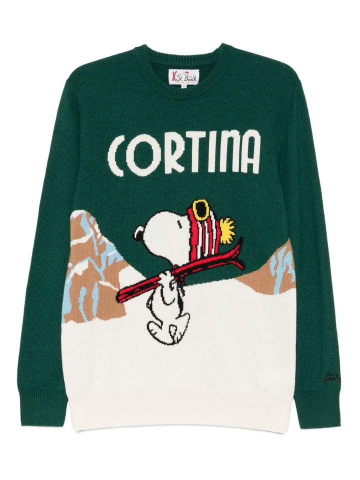 Maglione verde girocollo Heron 