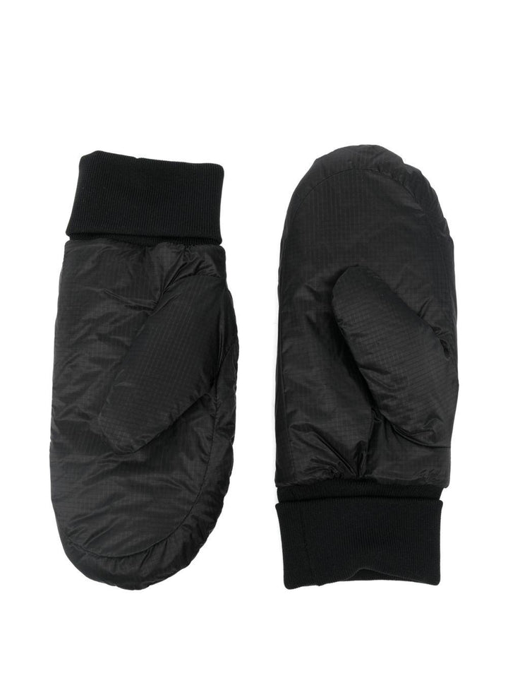 Muffole imbottite con logo nero 