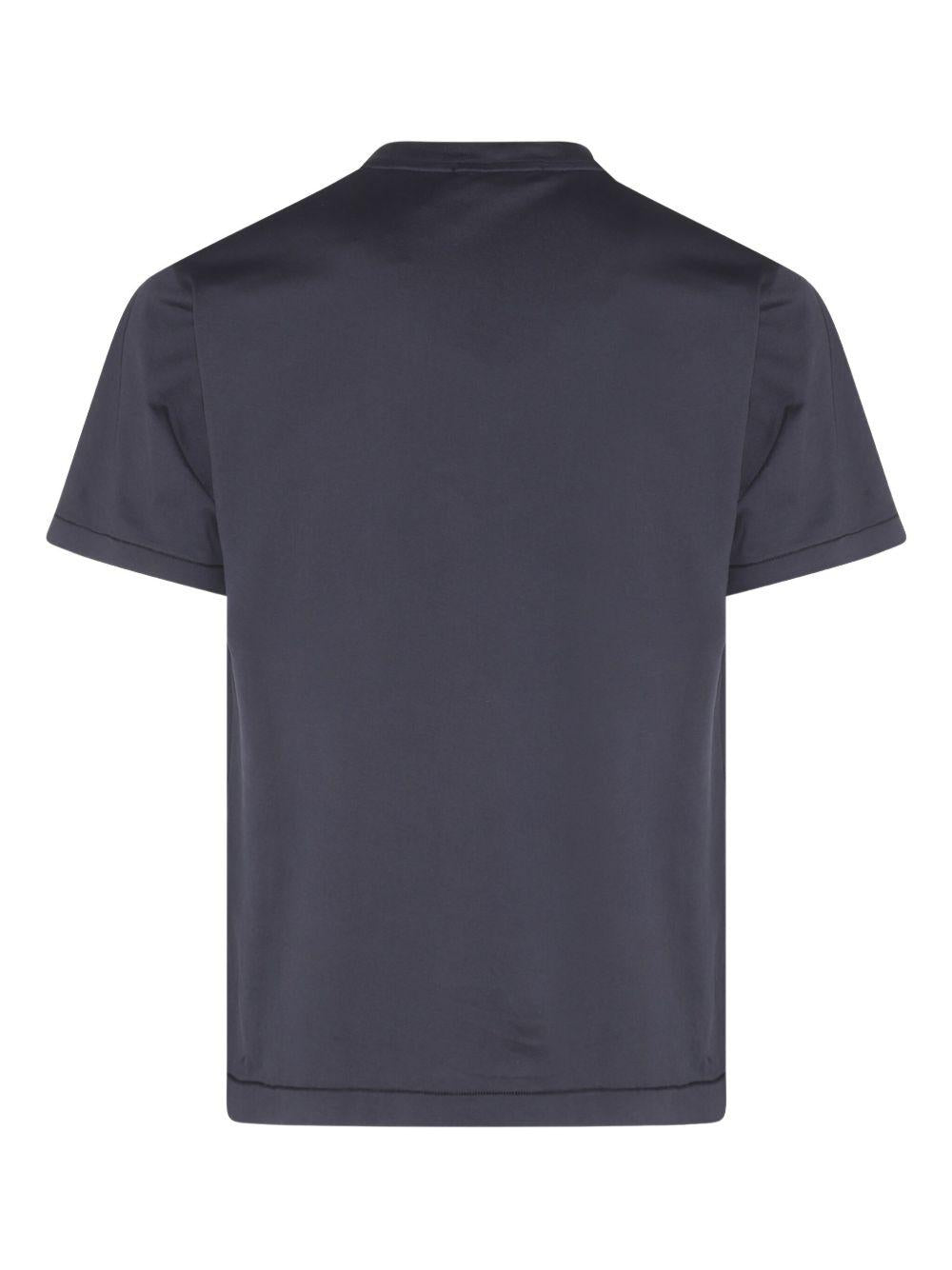T-shirt navy con applicazione logo 