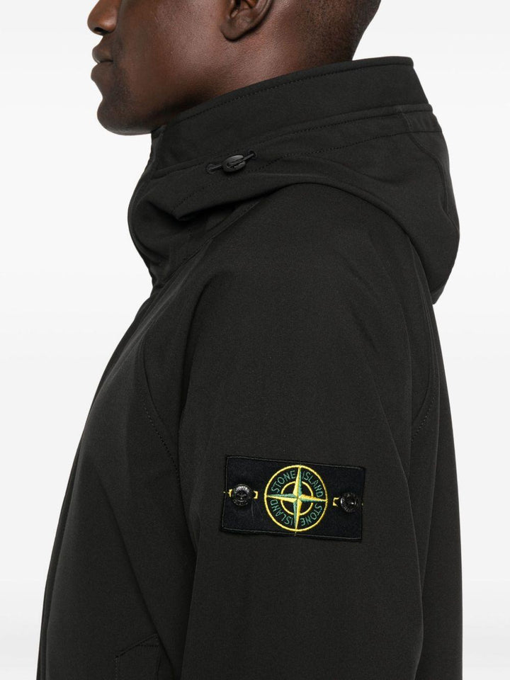 Parka nero con cappuccio 