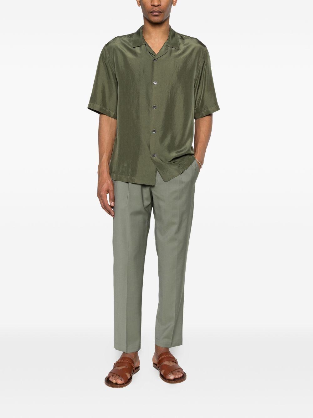 Pantaloni Wimbledons verde oliva con coulisse e pieghe 
