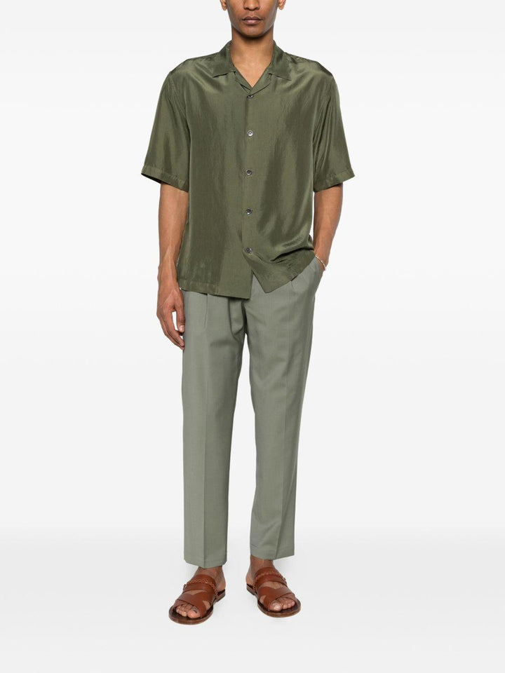 Pantaloni Wimbledons verde oliva con coulisse e pieghe 