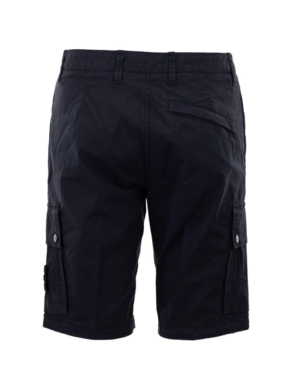 Bermuda cargo con tasche zip blu navy 
