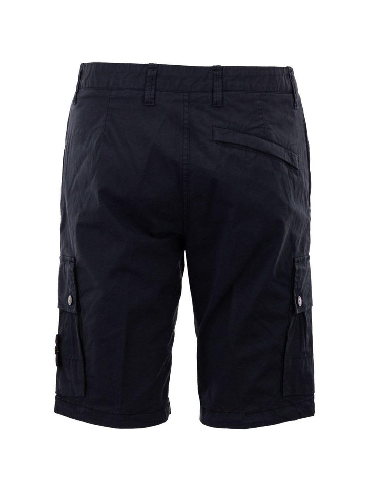 Bermuda cargo con tasche zip blu navy 