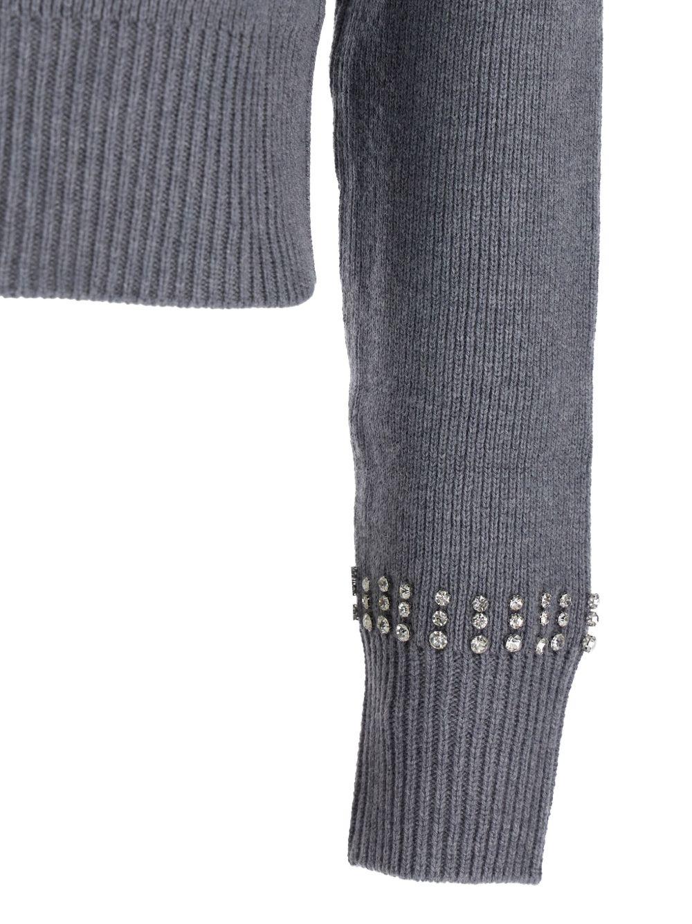 Cardigan con strass 