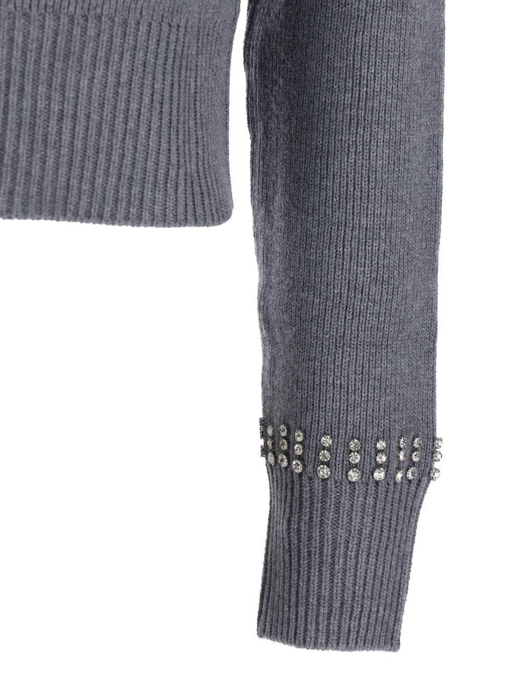 Cardigan con strass 