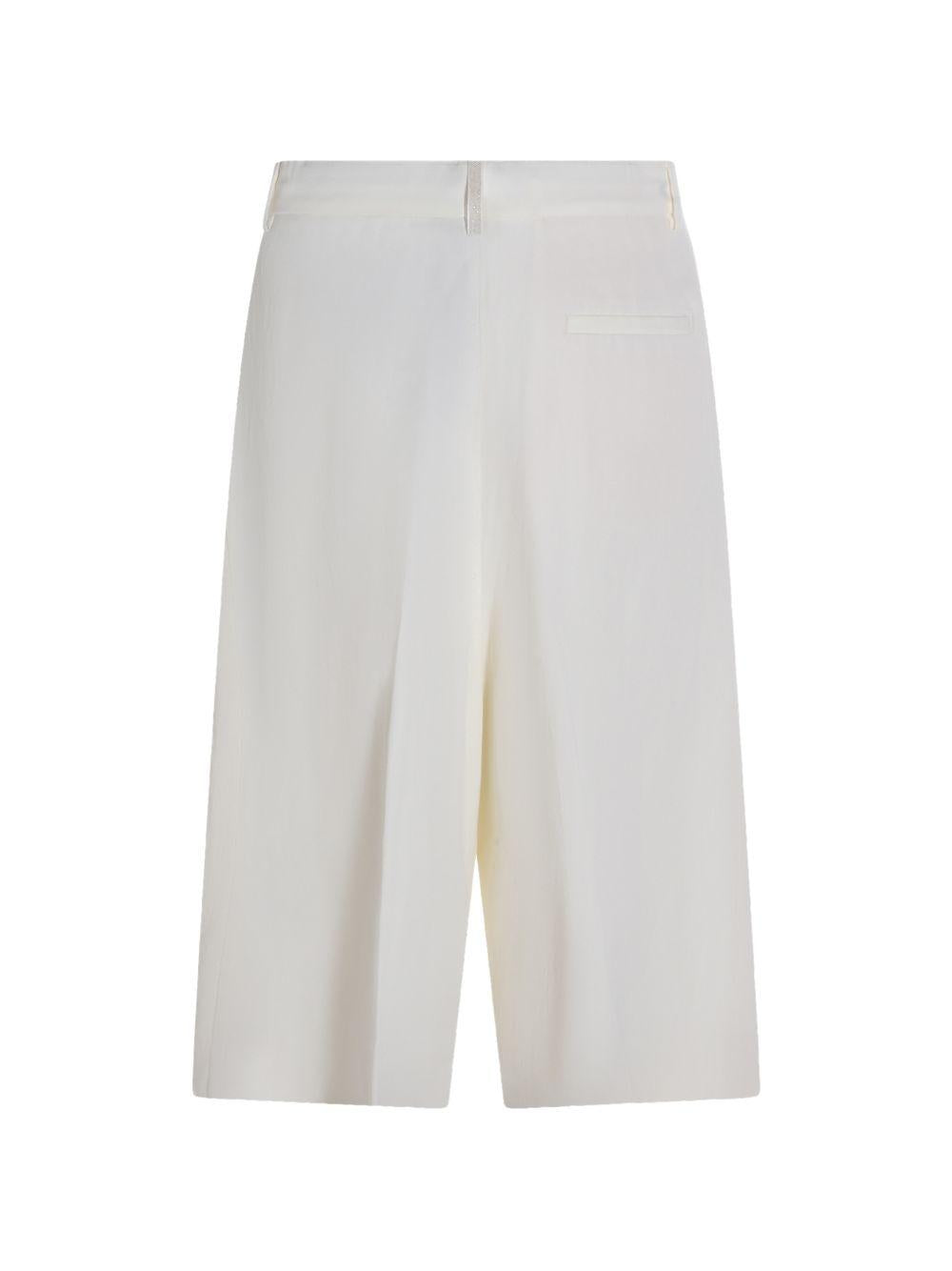 Shorts plissettati al ginocchio 
