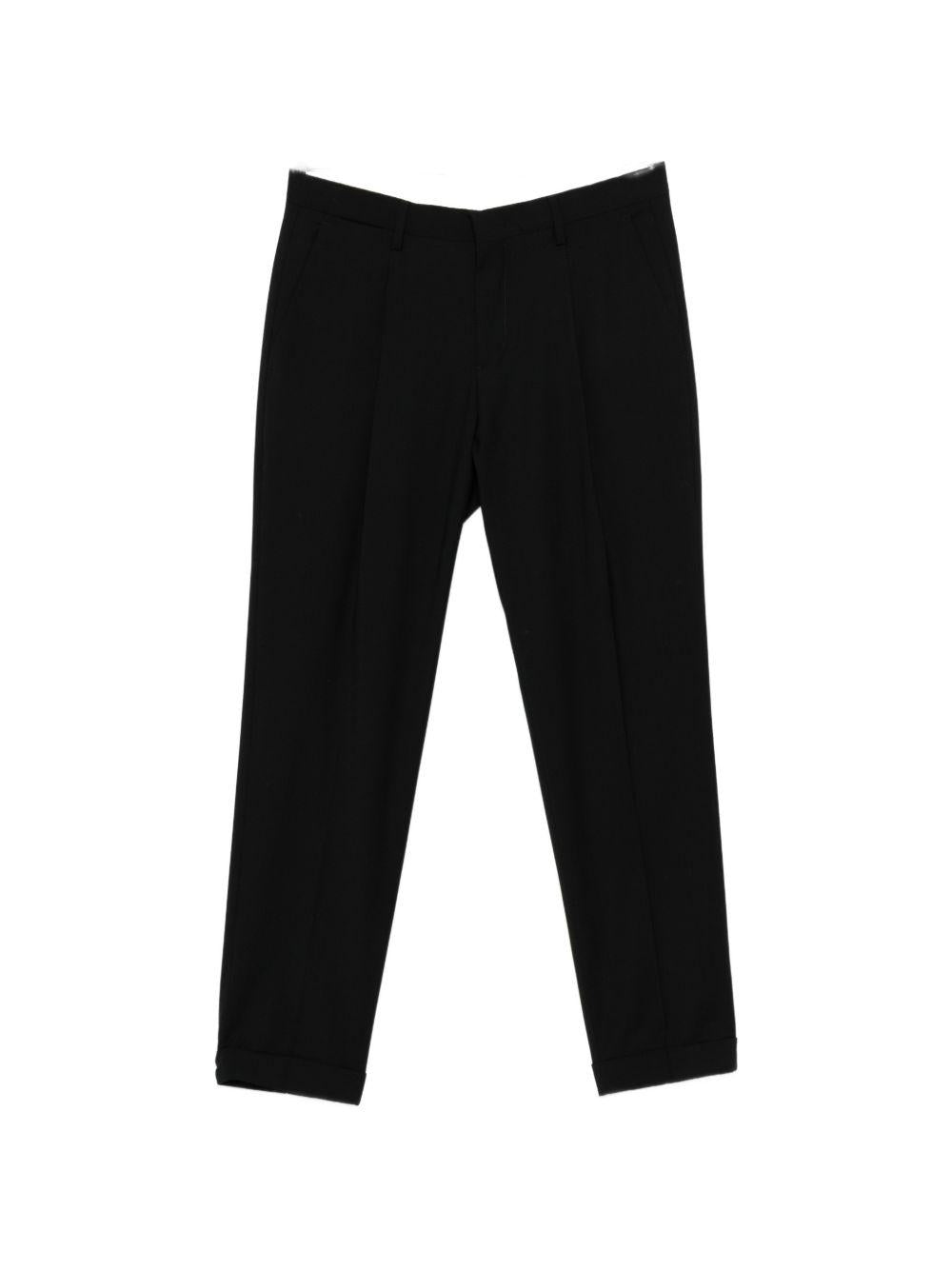 Pantaloni sartoriali neri con pieghe 