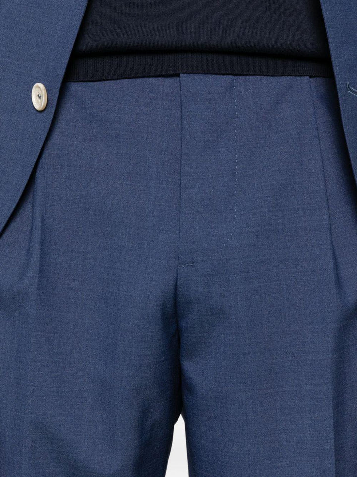 Abito monopetto con revers a lancia blu royal 
