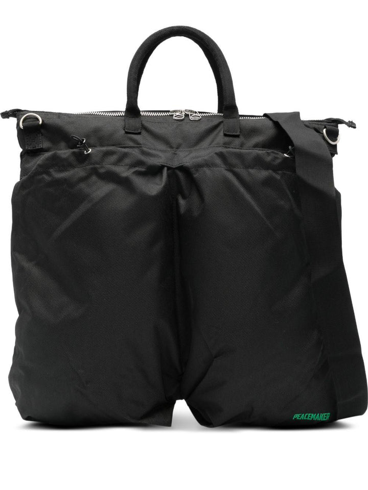 Borsa tote nera Helmet con manico 