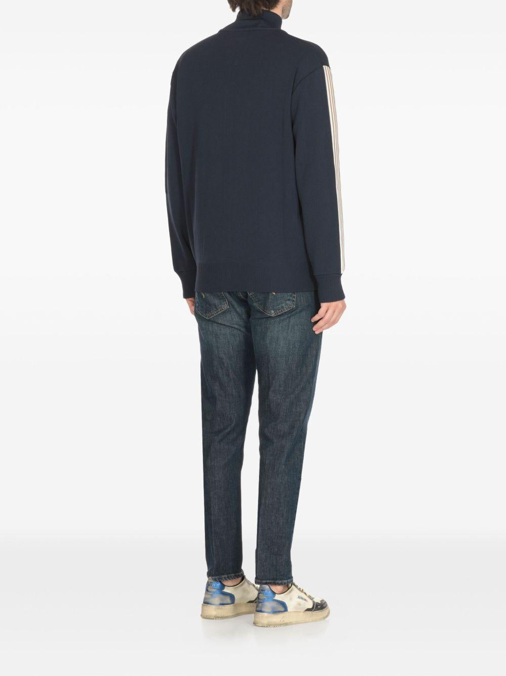 Felpa blu navy con zip 