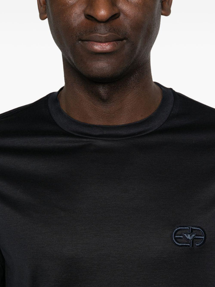 T-shirt blu navy con logo 