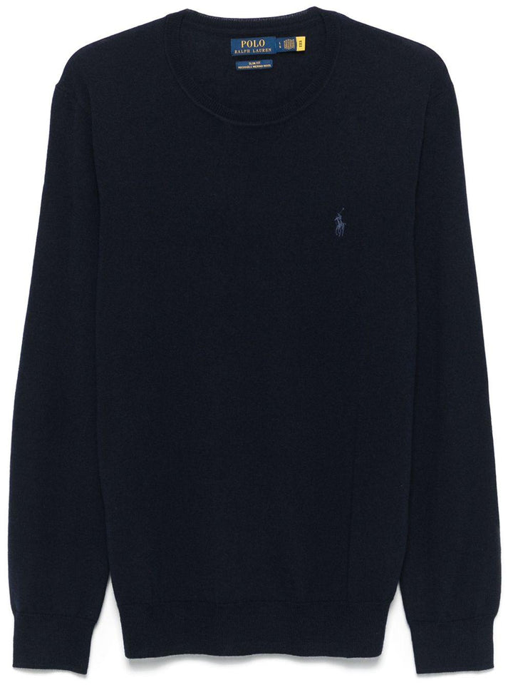 Maglione blu notte con ricamo Polo Pony 