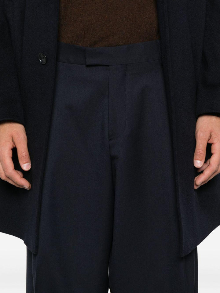 Pantaloni blu navy con piega 
