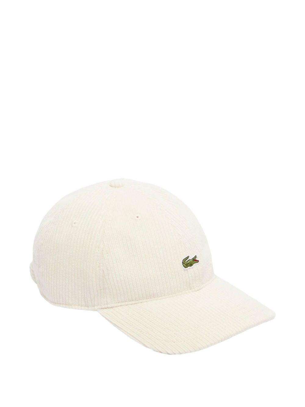 Cappello da baseball bianco a coste 