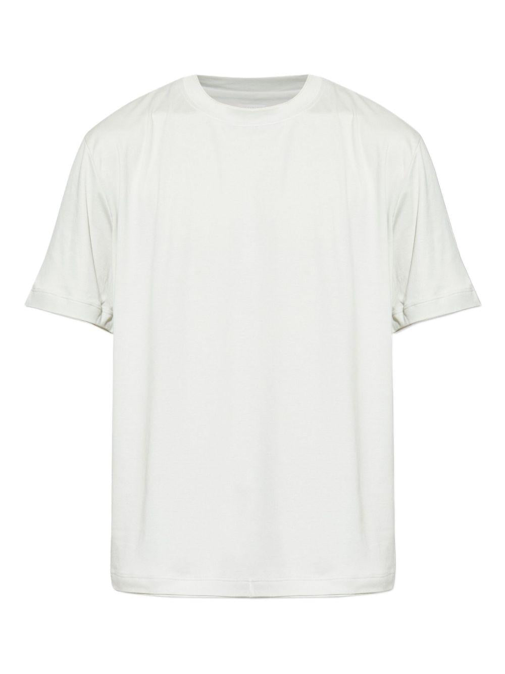 T-shirt girocollo a maniche corte bianco 