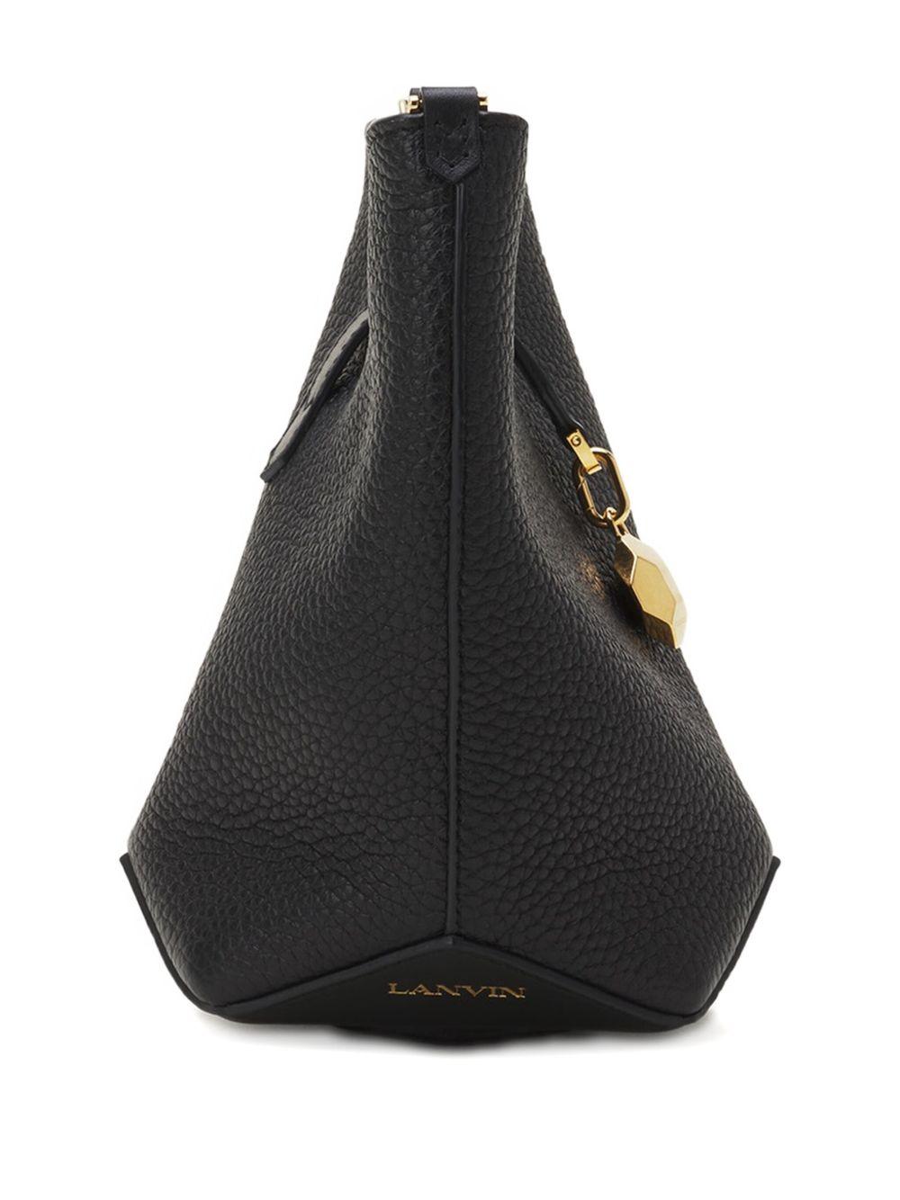 Borsa a tracolla in pelle con borchie 