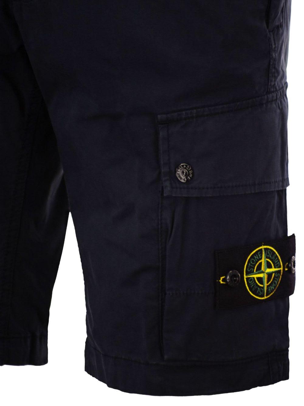 Bermuda cargo con tasche zip blu navy 