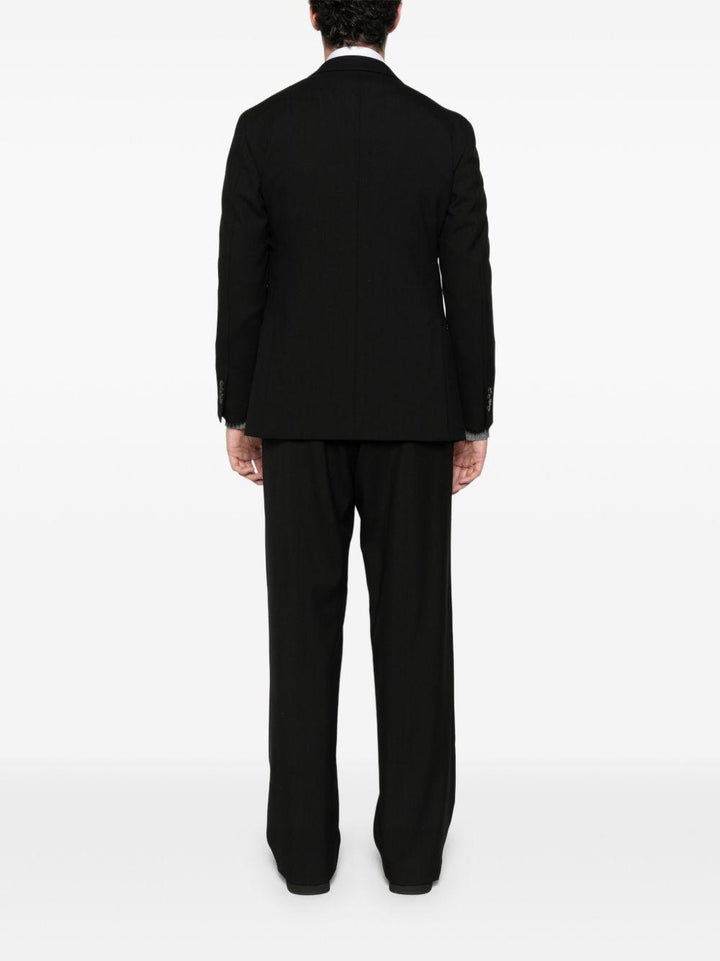 Abito monopetto nero con revers classici 