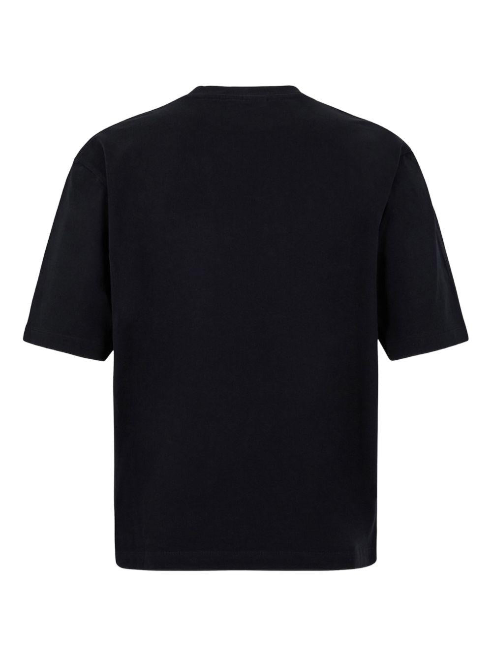 T-shirt nera con logo 