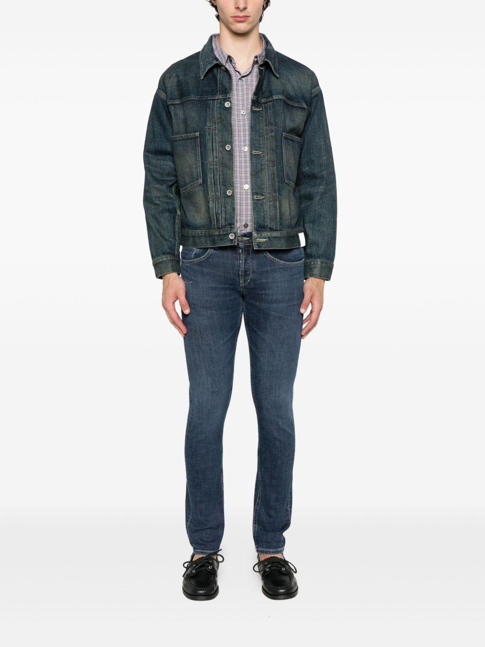 Jeans blu con lavaggio sfumato skinny fit 