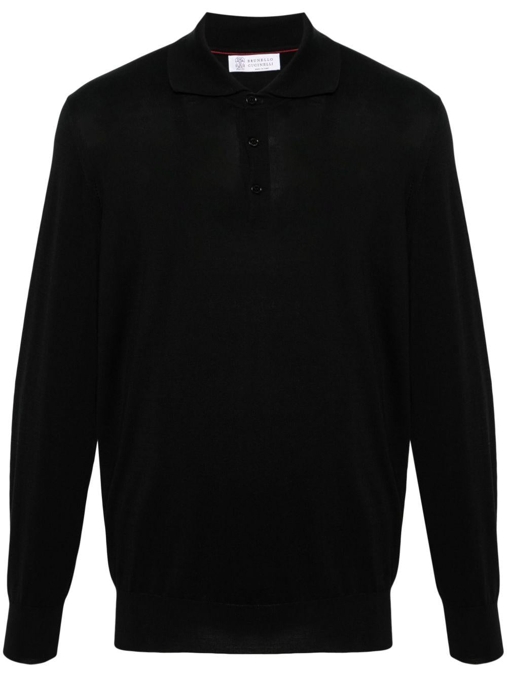 Maglione stile polo nero 