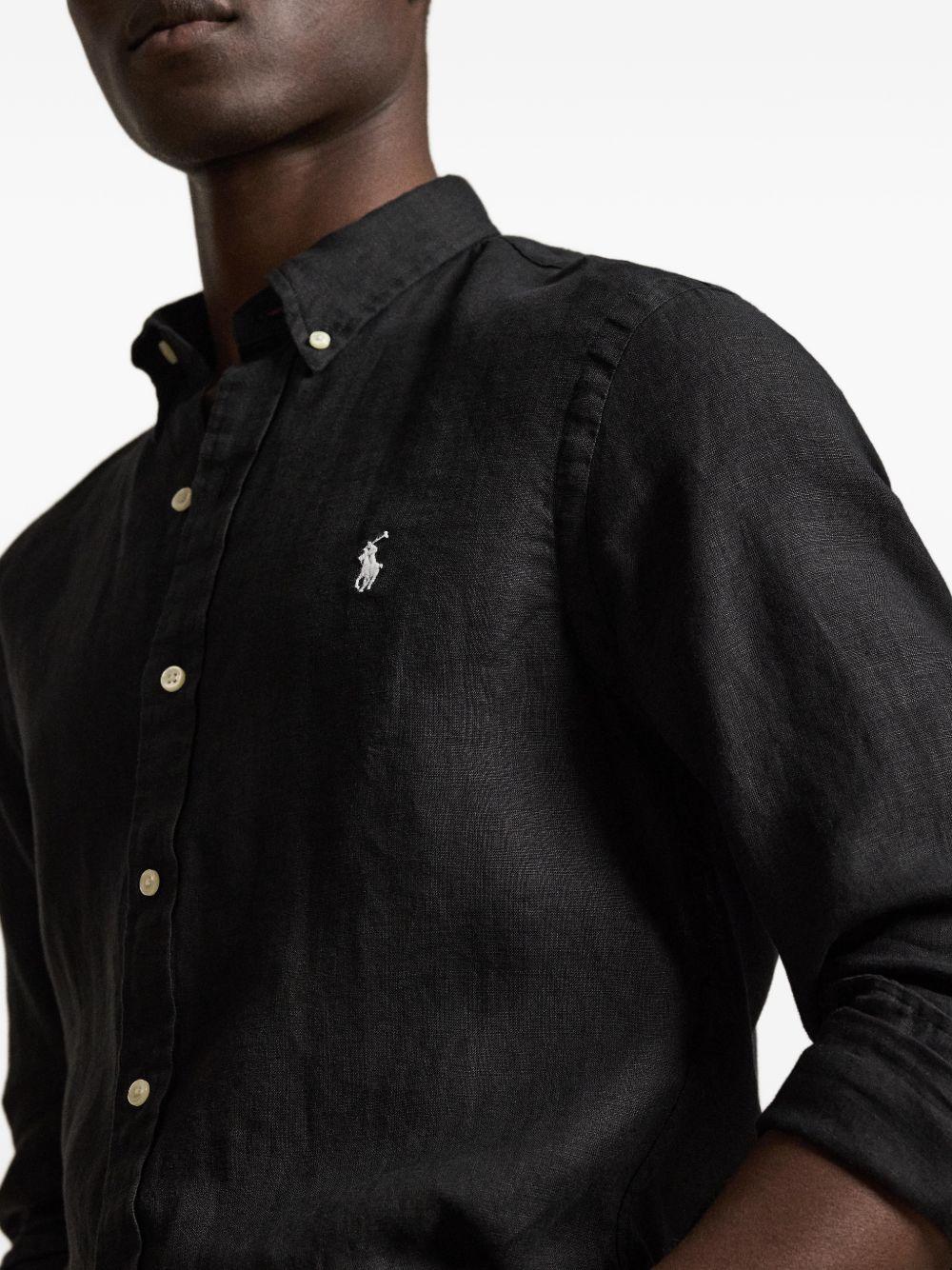 Camicia nera in lino 
