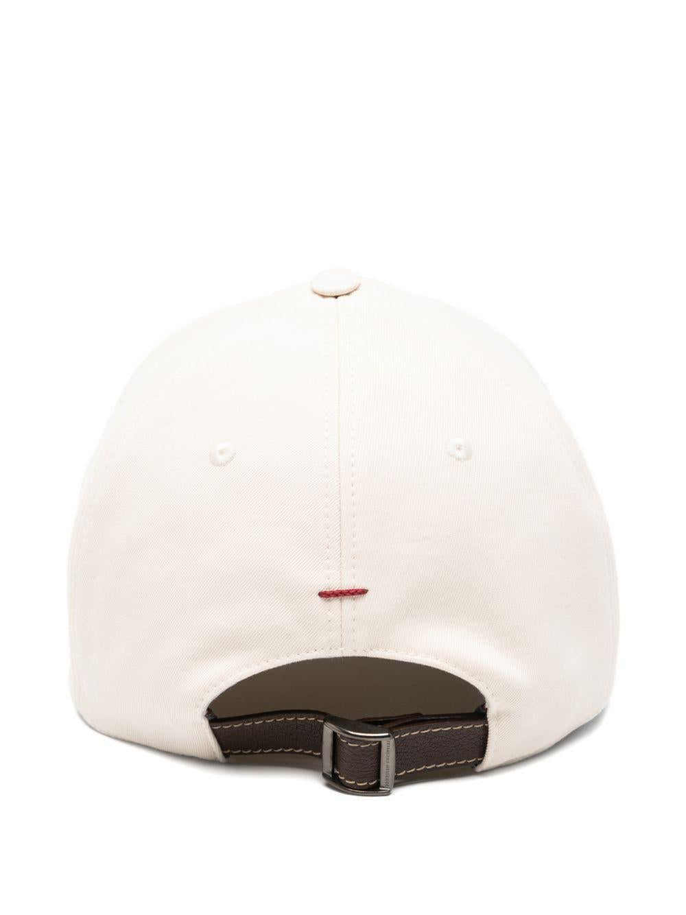 Cappello da baseball bianco latte con ricamo 