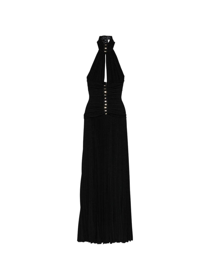Abito con arricciature e scollo all&