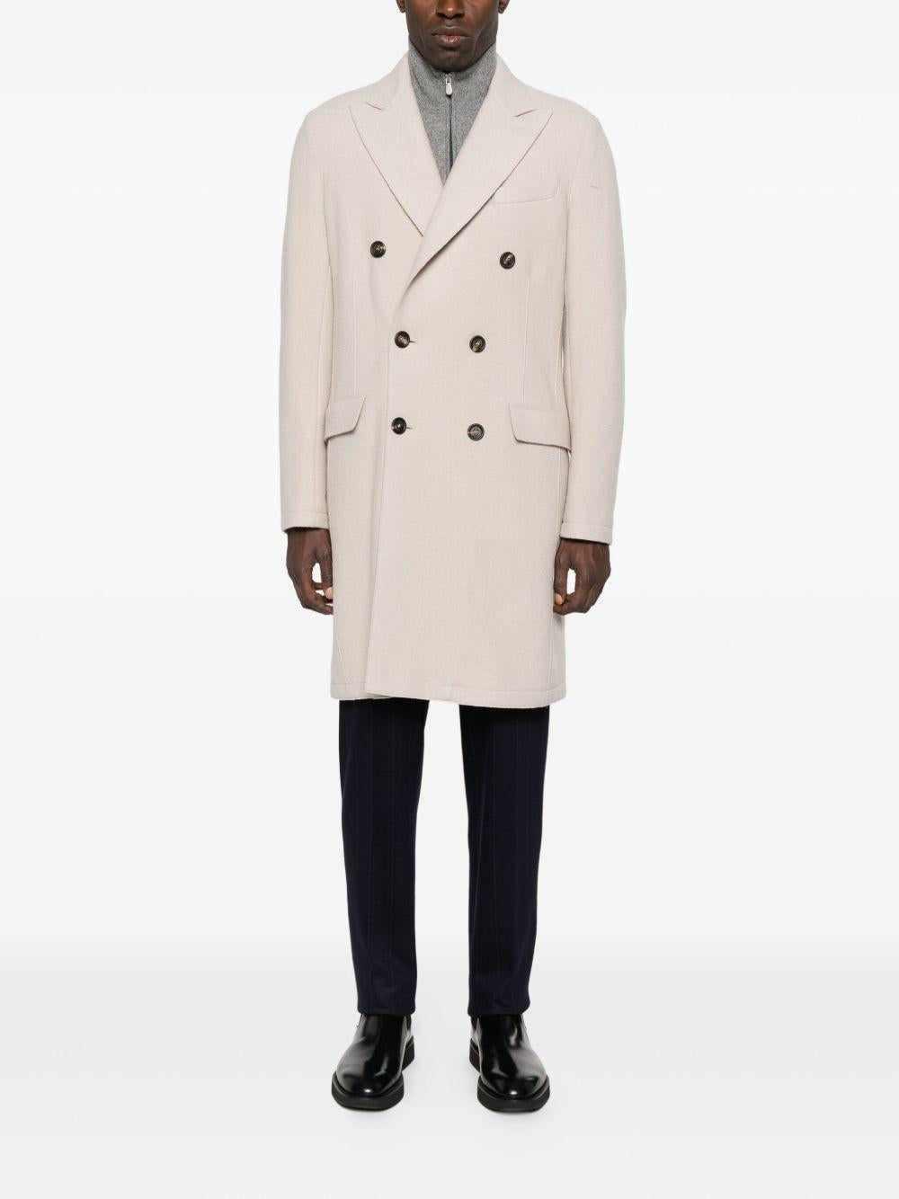 Cappotto doppiopetto avorio 