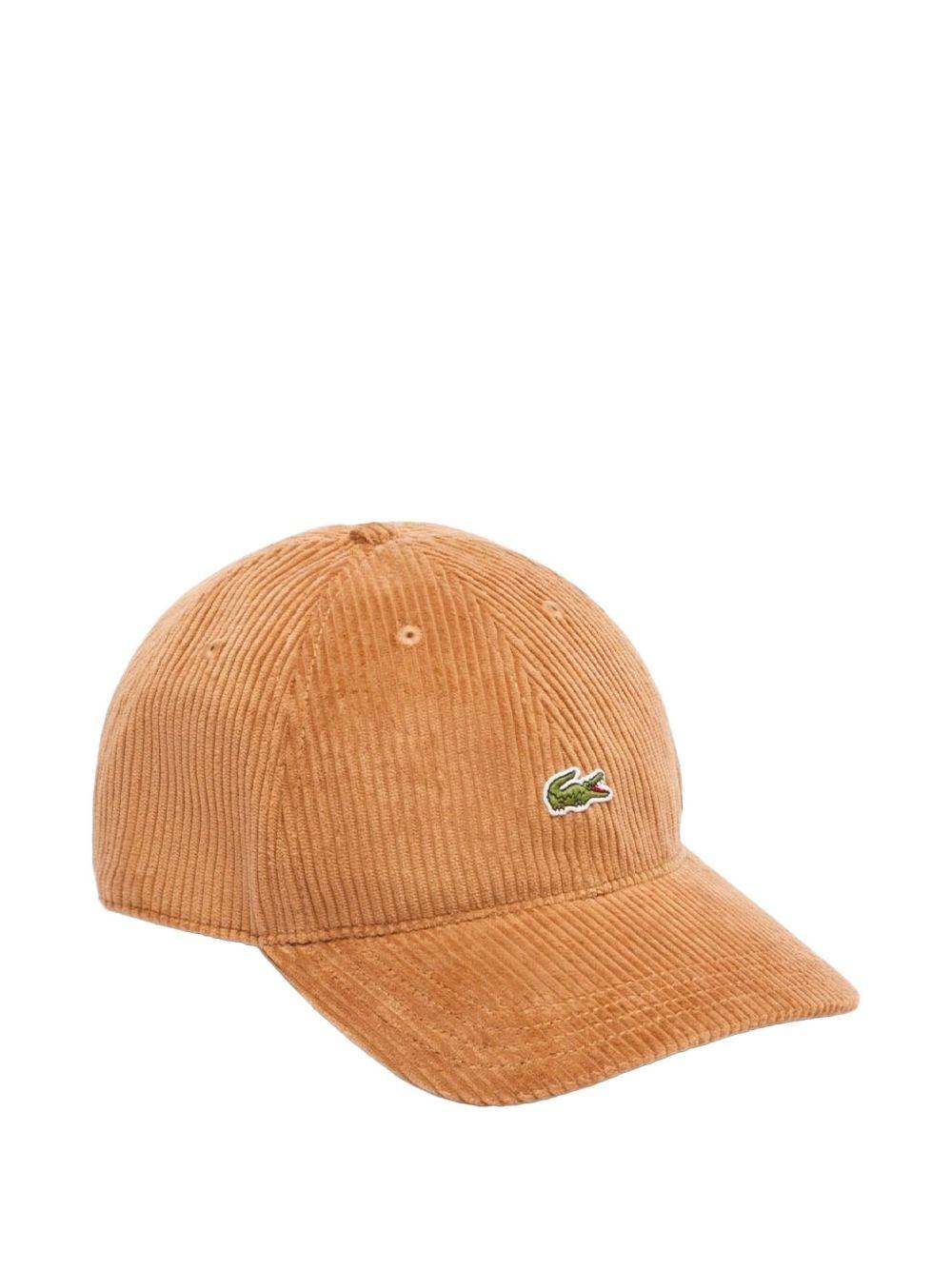 Cappello da baseball marrone a coste 