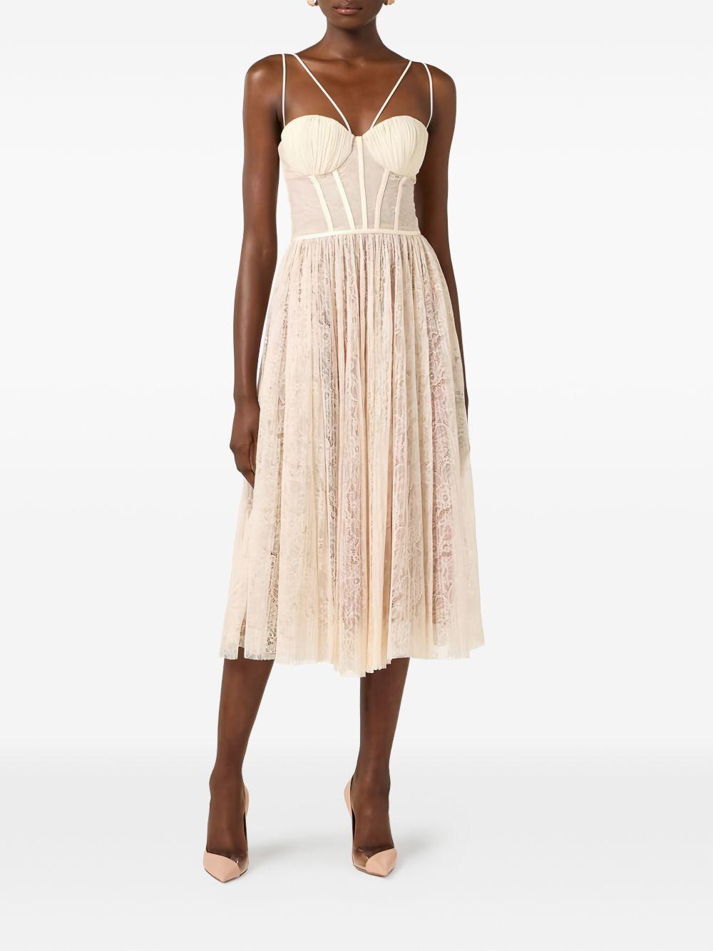 Abito midi in pizzo 