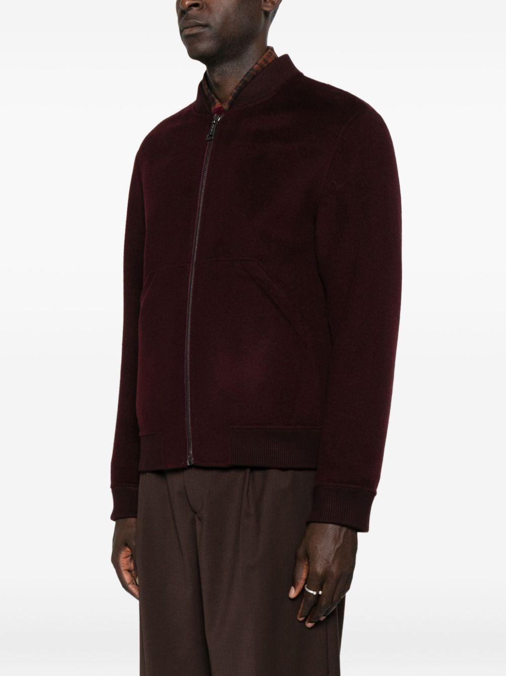 Bomber melanzana con zip 