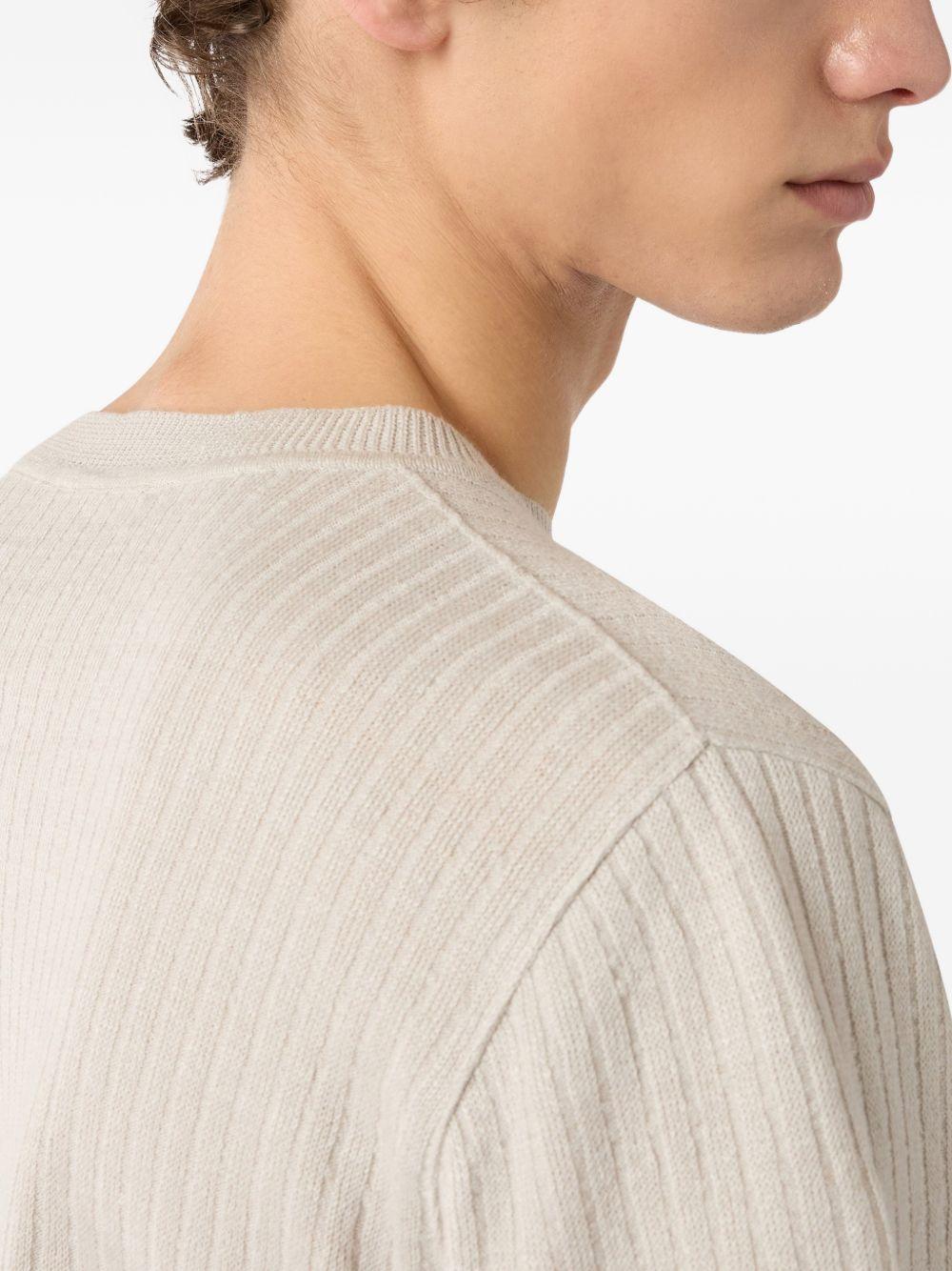 Girocollo in cotone beige 