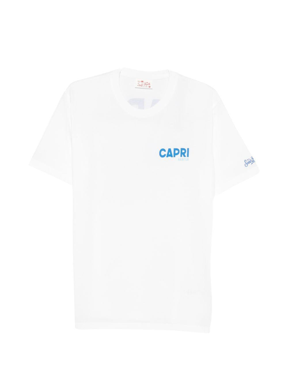 T-shirt bianca con stampa 