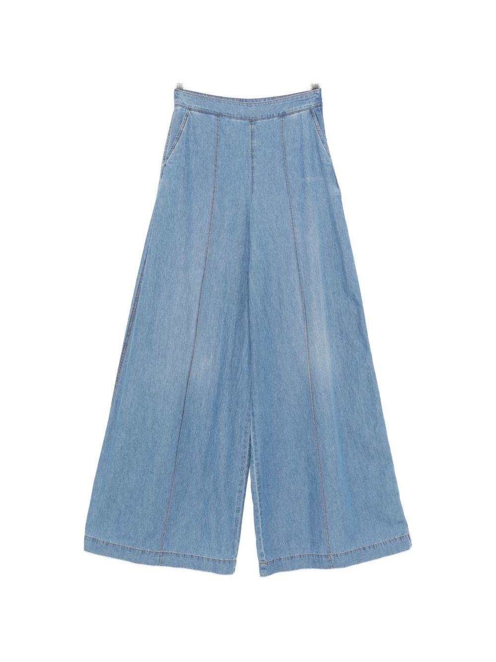 Pantaloni con stampa denim 