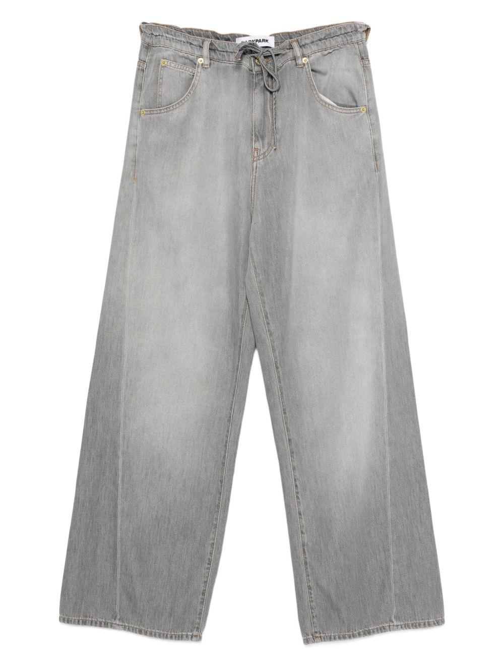 Jeans a gamba ampia con coulisse 