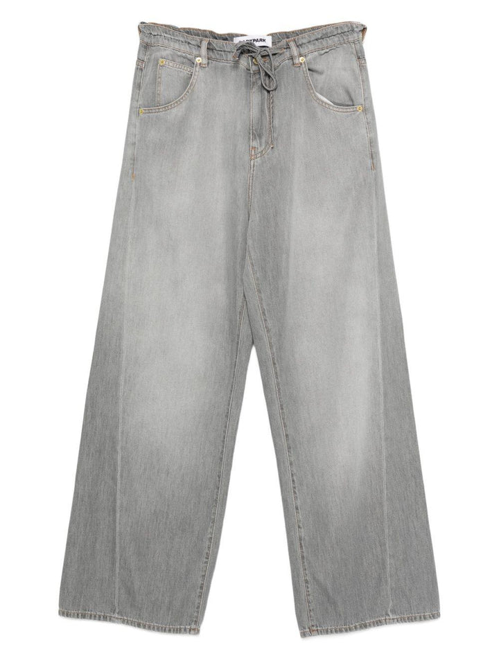 Jeans a gamba ampia con coulisse 