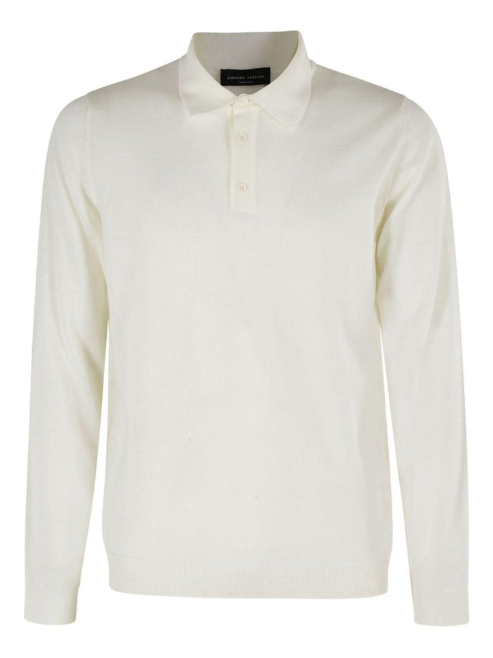 Maglione nero stile polo 