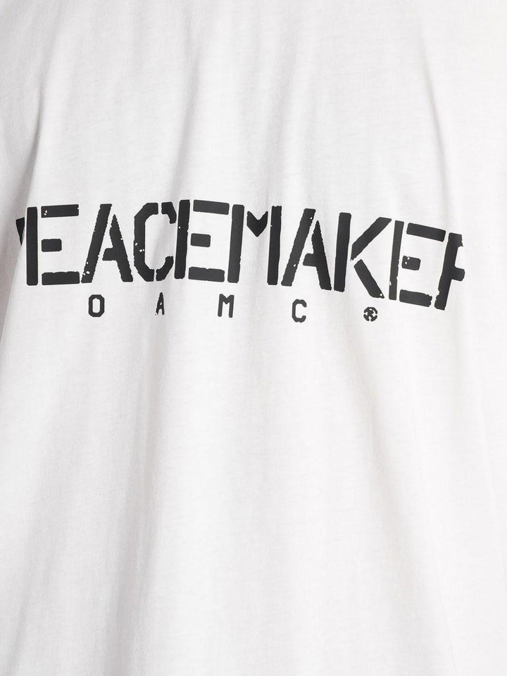 T-shirt con stampa logo bianca 